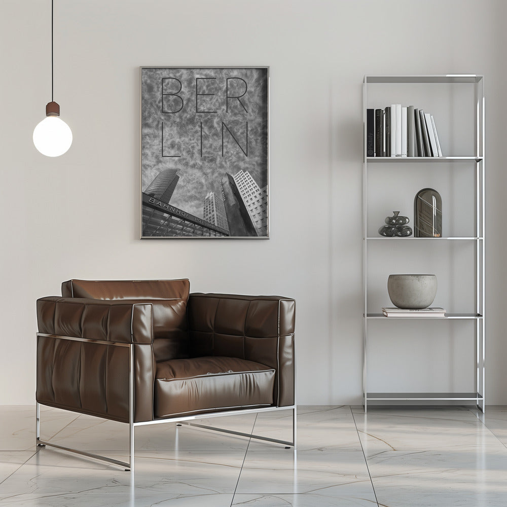 BERLIN Potsdamer Platz | Text & Skyline Poster